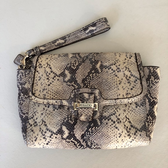 Coach Handbags - Coach Snake Wristlet/Clutch